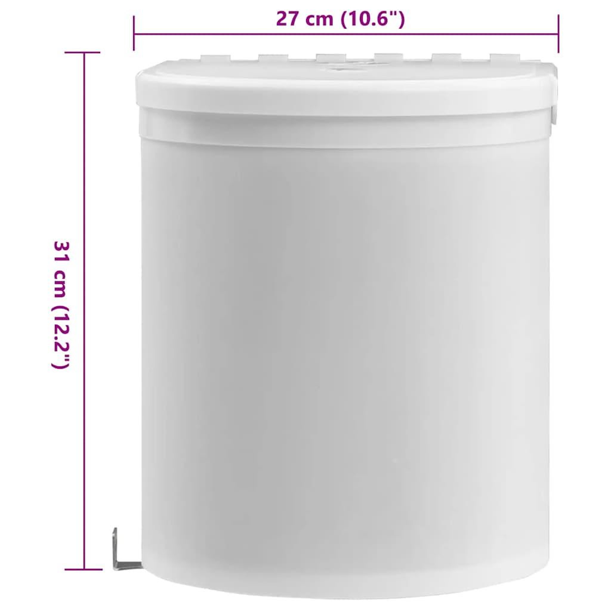 Voir la diapositive 6 : VIDAXL Poubelle integree de cuisine Plastique 12 L