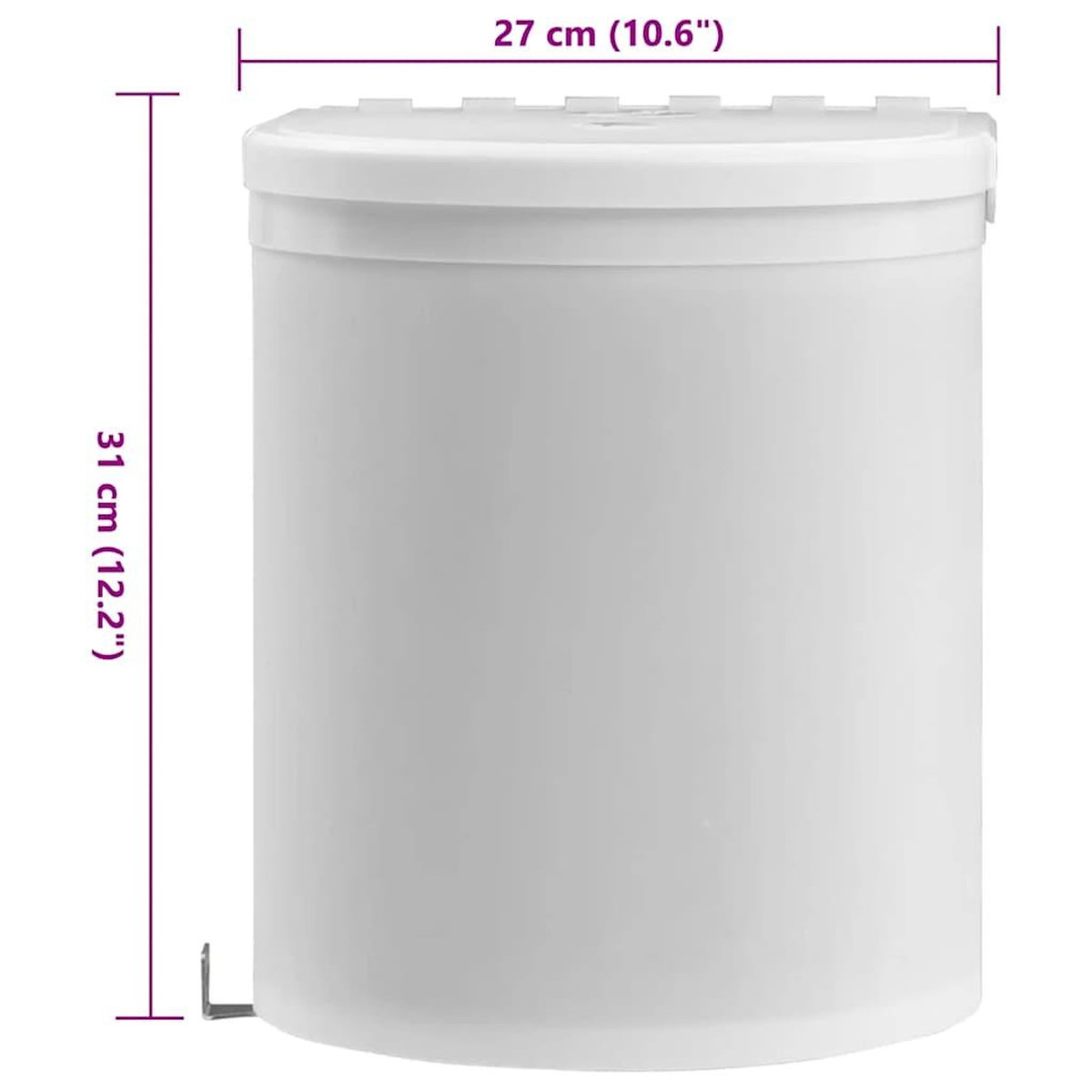 VIDAXL Poubelle integree de cuisine Plastique 12 L