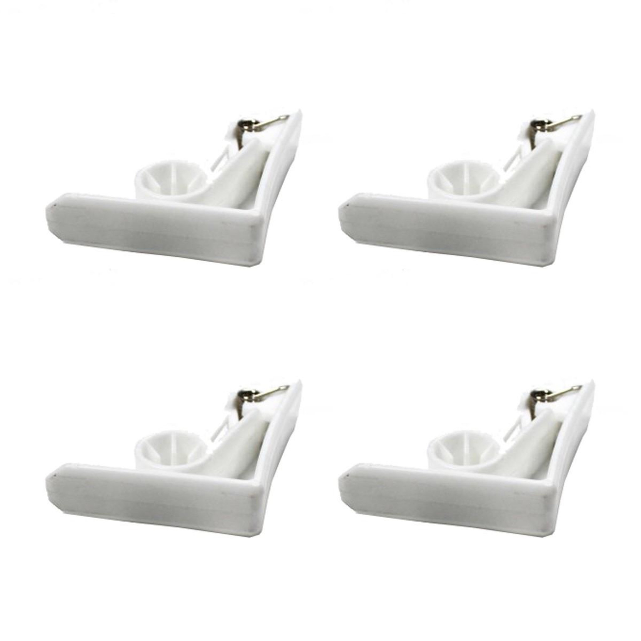 Douceur d'Intérieur Lot de 4 pinces pour nappe  windy ii  6cm blanc