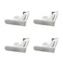 Voir la diapositive 1 : Paris Prix Lot de 4 Pinces pour Nappe  Windy II  6cm Blanc