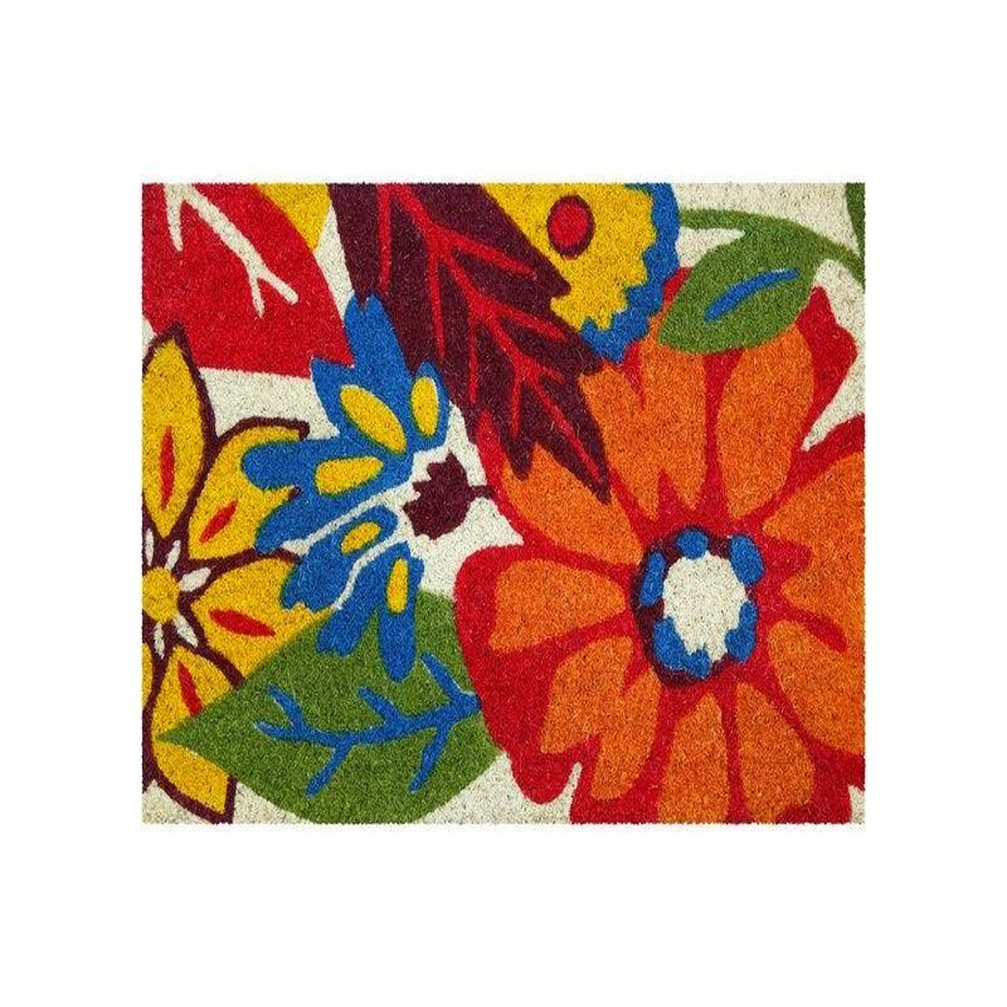 CENTRALE BRICO Tapis coloris assortis rectangulaire, l.40 x L.60 cm Flowers