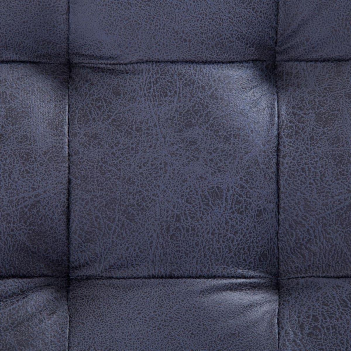 VIDAXL Pouf de rangement 87,5 cm Gris Similicuir daim