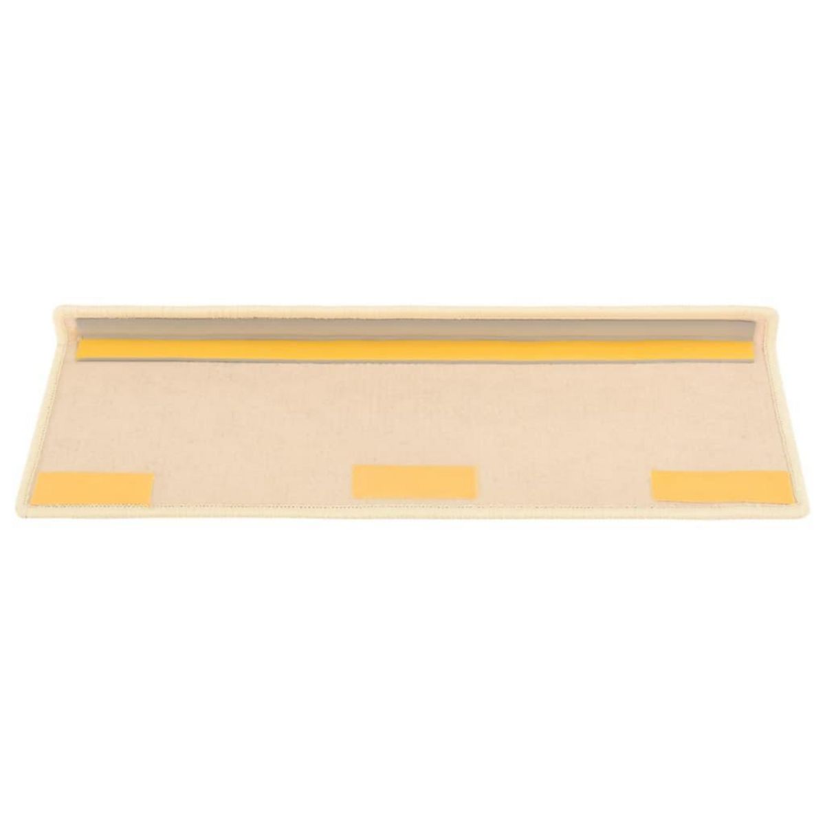 VIDAXL Tapis d'escalier autocollants 15 pcs 65x21x4 cm Beige clair