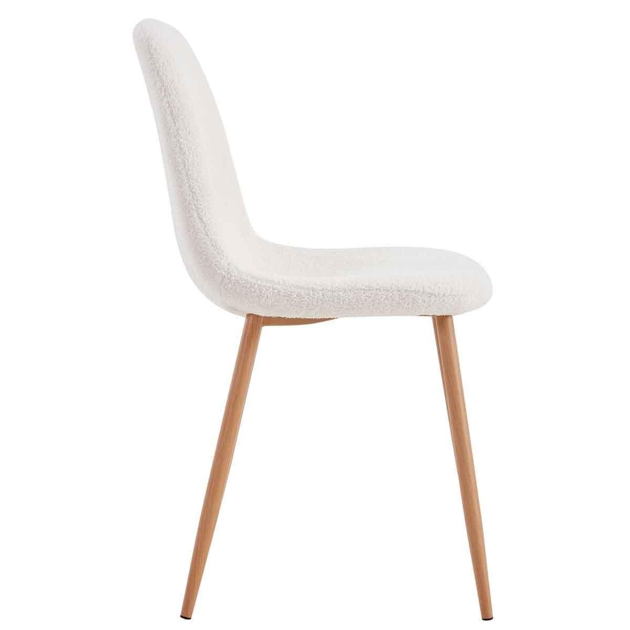 Voir la diapositive 4 : The Home Deco Factory Lot de 4 chaises scandinaves  freya  86cm blanc