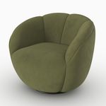 Rendez vous déco Fauteuil pivotant en velours vert - Ysé. Coloris disponibles : Vert