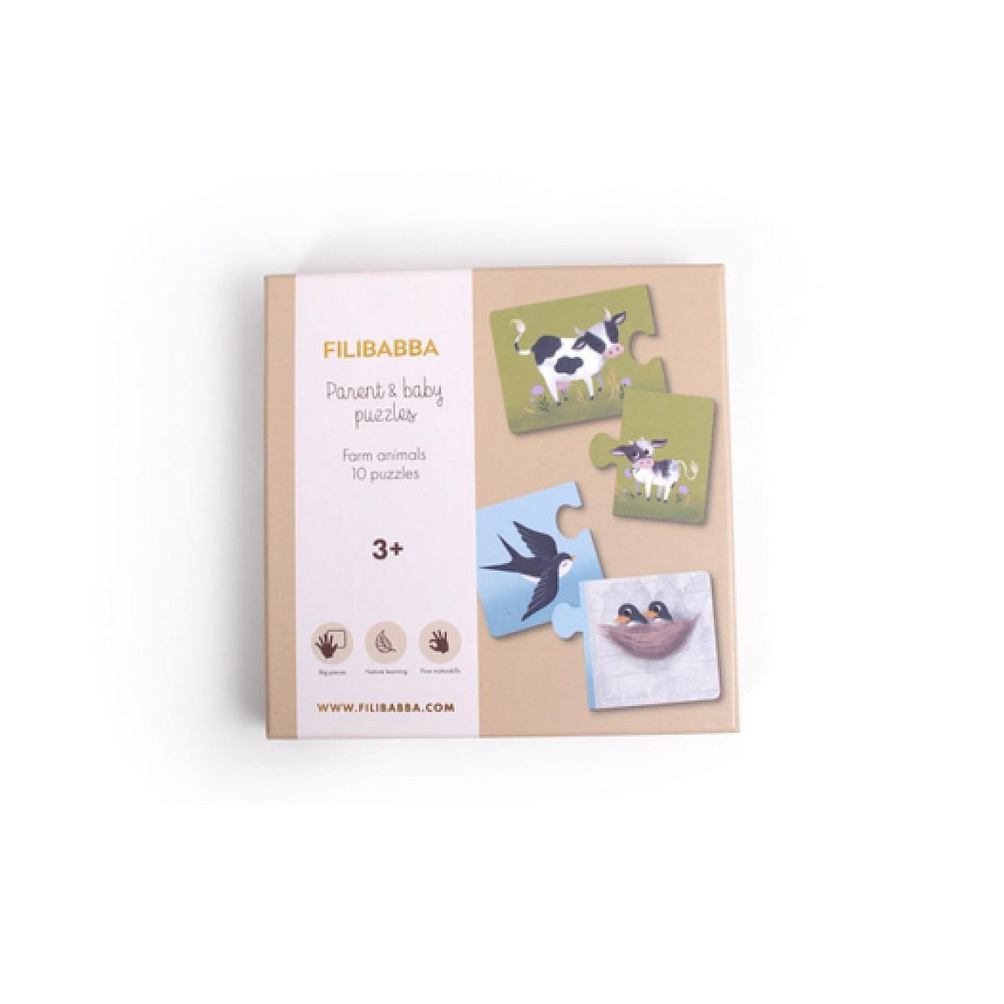 BB&CO Puzzle maman et ses bebes - animaux de la ferme