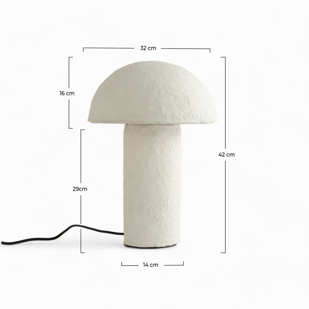 Rendez vous déco Lampe champignon en papier blanc-Poesia