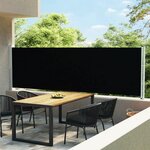 VIDAXL Auvent lateral retractable de patio 140x600 cm Noir