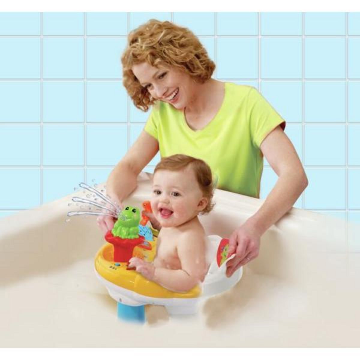 VTECH BABY Transat - Anneau VTECH BABY - Jouet de Bain - Super Siege de Bain Interactif 2 en 1