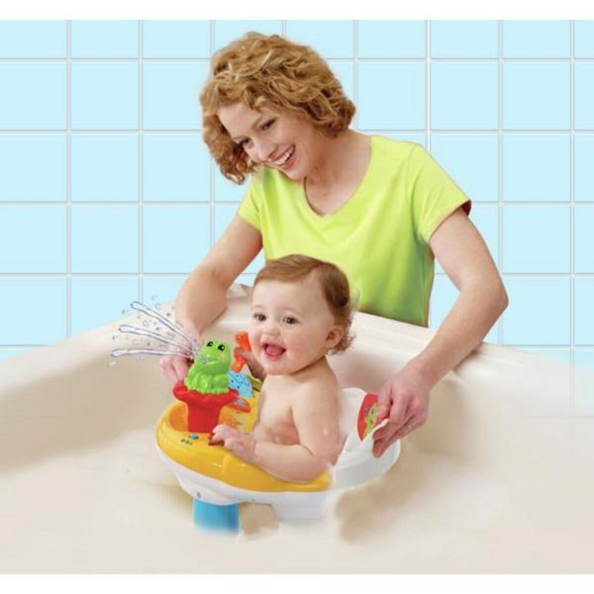 VTECH BABY Transat - Anneau VTECH BABY - Jouet de Bain - Super Siege de Bain Interactif 2 en 1