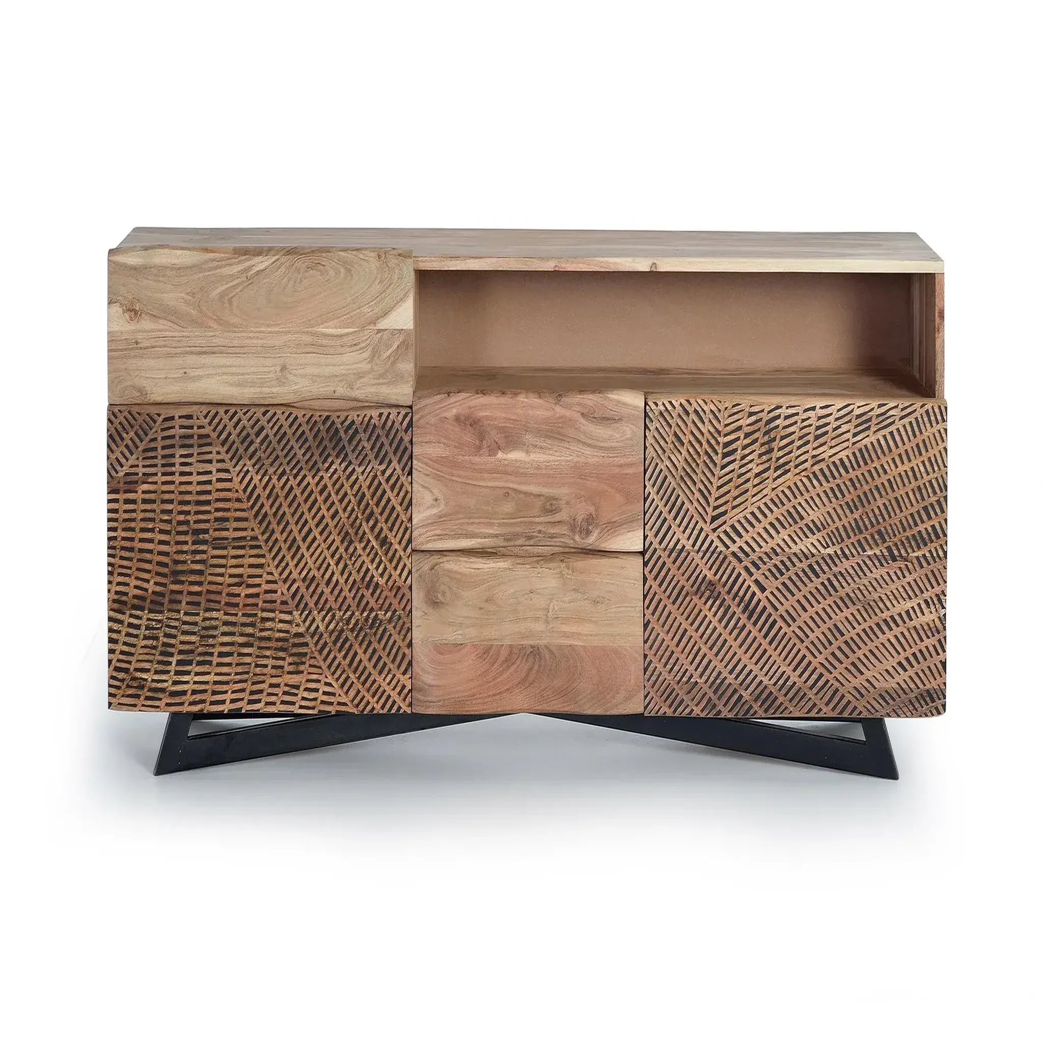GINER Y COLOMER SL Buffet en bois d'acacia 160cm style rustique moderne