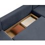 Voir la diapositive 4 : BEST MOBILIER Topaze - canapé panoramique - 7 places - convertible avec coffre - en tissu