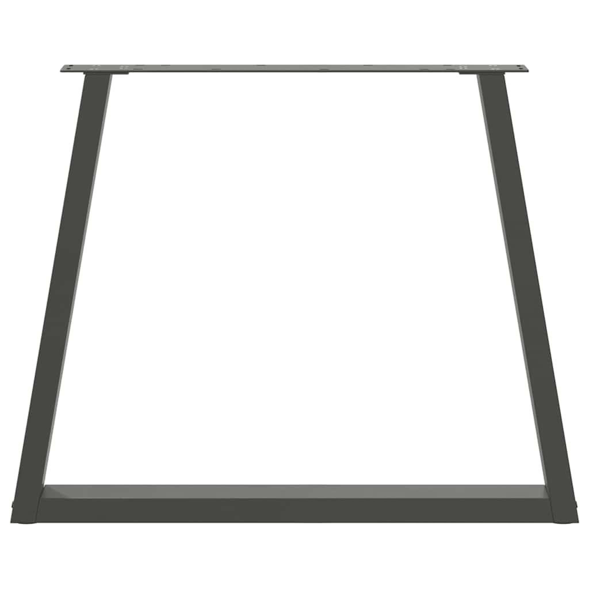 Voir la diapositive 5 : VIDAXL Pieds de table a manger forme V 2 pcs anthracite 70x(72-73,3)cm