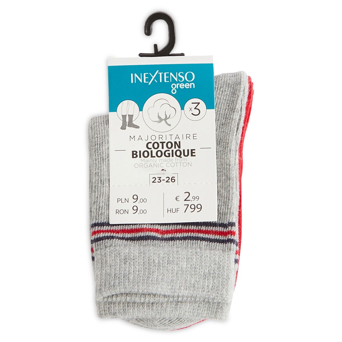 IN EXTENSO Lot de 3 paires de chaussettes garçon