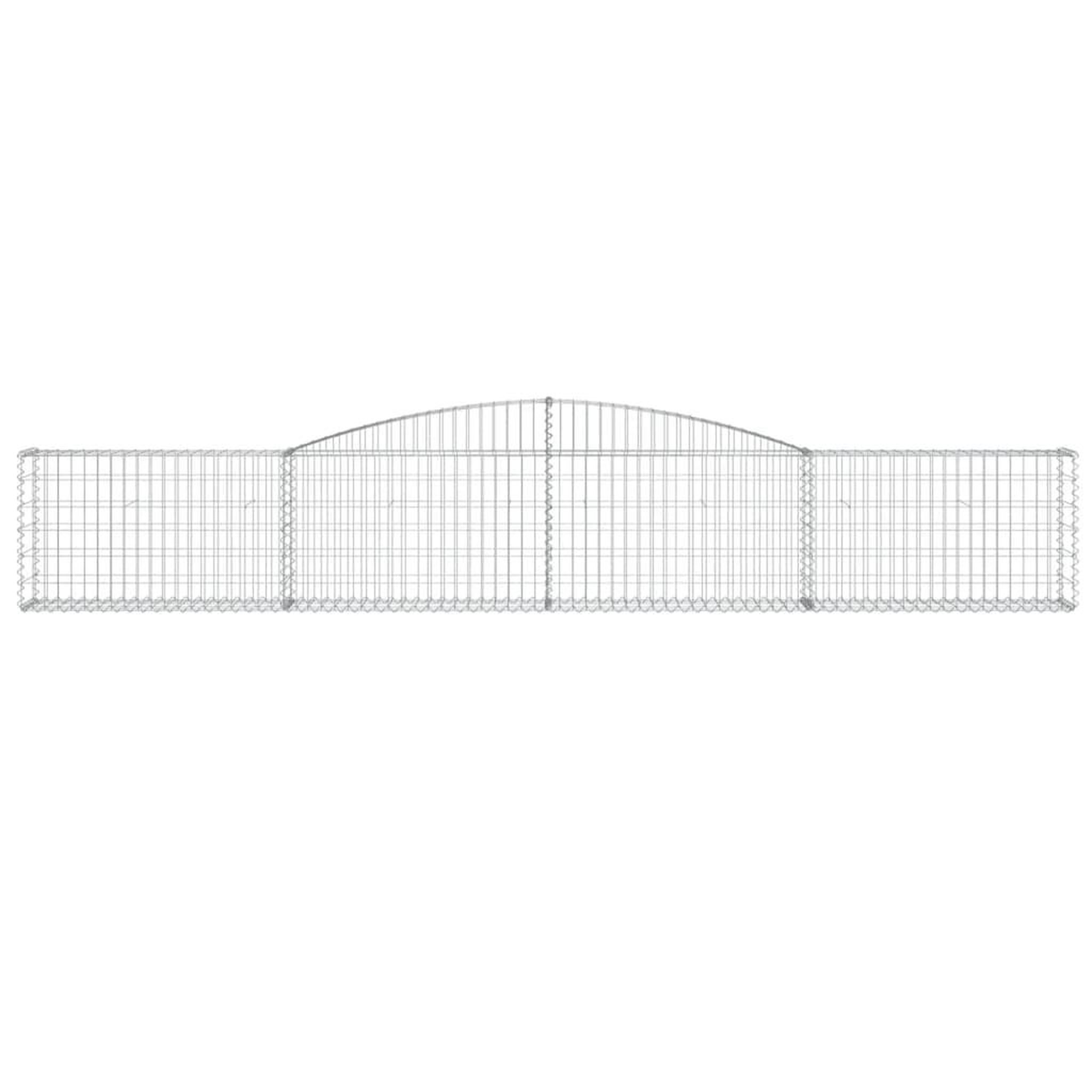 Voir la diapositive 3 : VIDAXL Panier de gabions arque 400x30x60/80 cm Fer galvanise