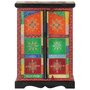 Voir la diapositive 2 : VIDAXL Buffet peint a la main avec portes 53x30x75 cm Bois de manguier