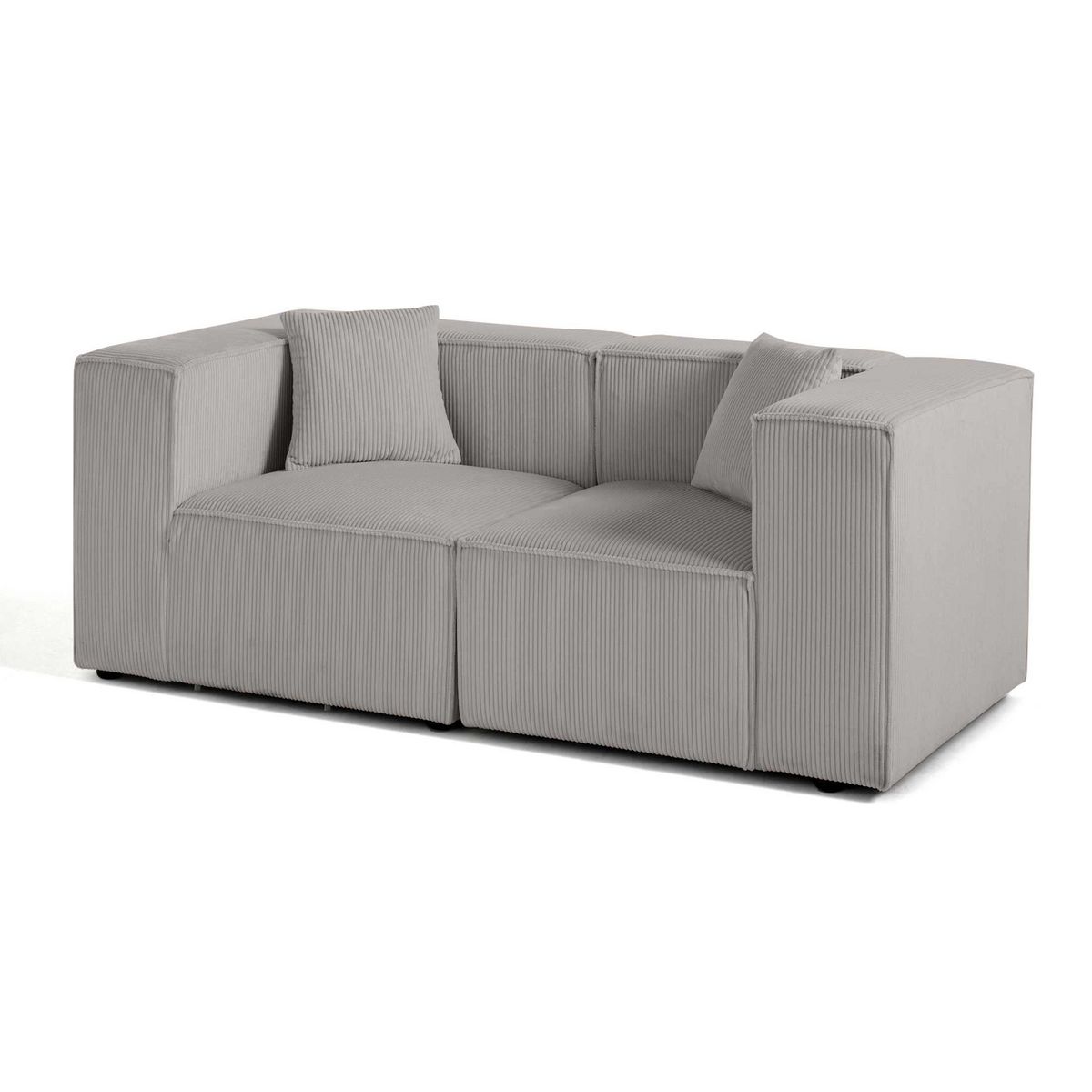 LISA DESIGN Arty - canapé modulable 2 places - en velours côtelé