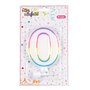Voir la diapositive 3 : Paris Prix Bougie d'Anniversaire  Chiffre 0  10cm Multicolore