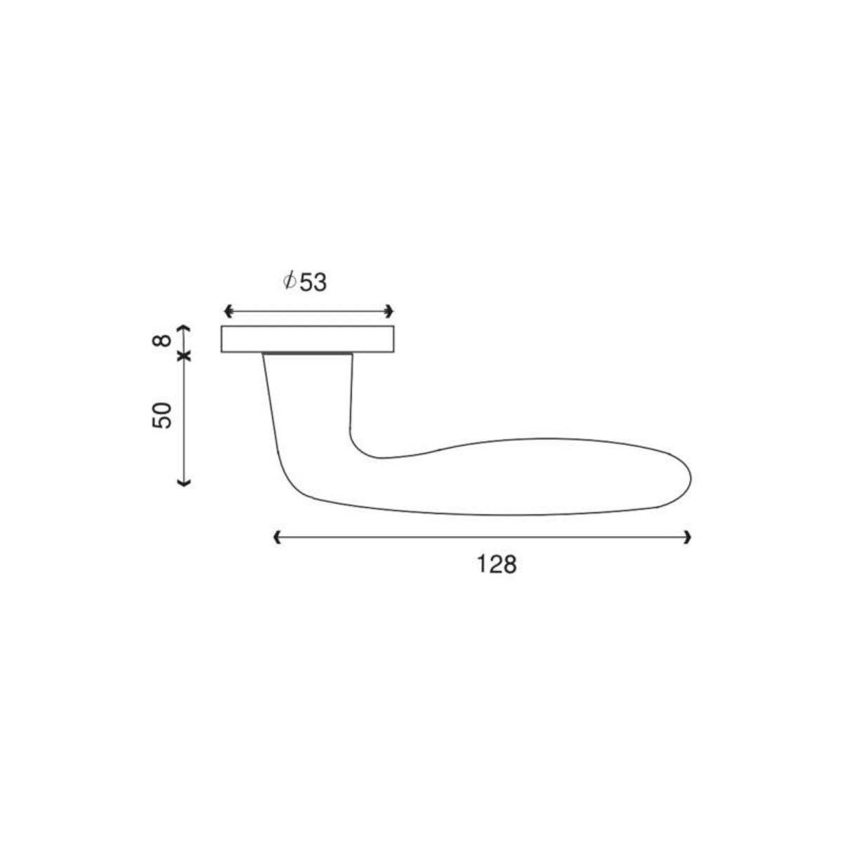 ESPACE-BRICOLAGE Pack poignée et Paire de rosace Aluminium - Finition Argent