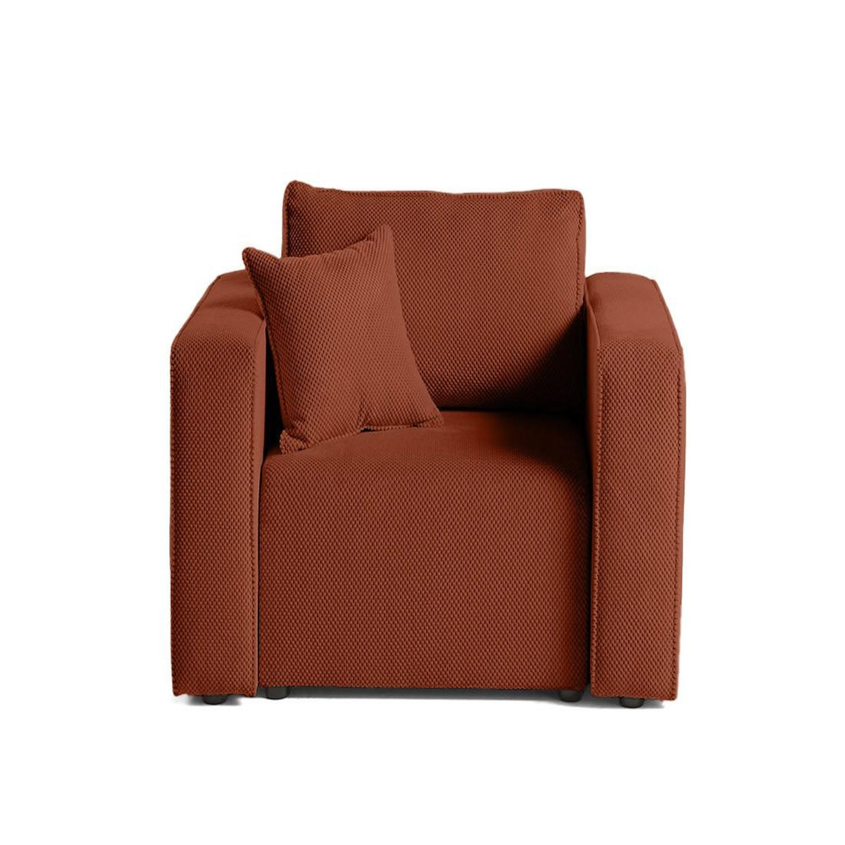 BEST MOBILIER Topaze - fauteuil - en velours texturé