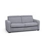 Voir la diapositive 4 : Canapé système couchage rapide 3 places en tissu gris clair CAROLE
