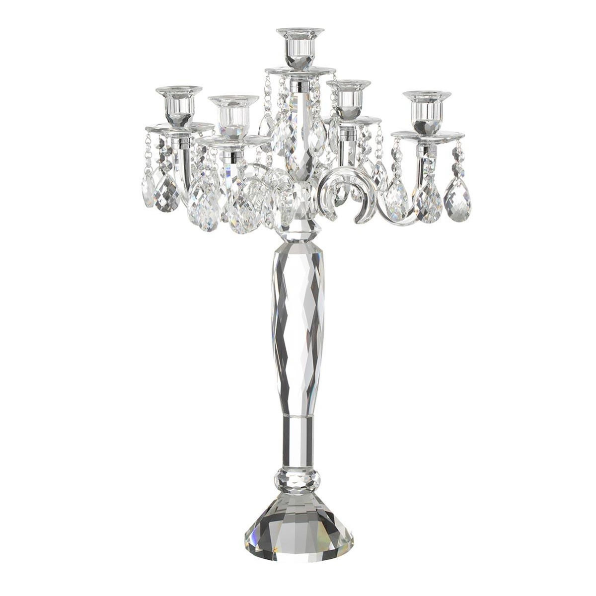 Paris Prix Chandelier 5 Branches  Crystal  65cm Transparent