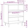 Voir la diapositive 6 : VIDAXL Buffet noir 57x35x70 cm bois d'ingenierie