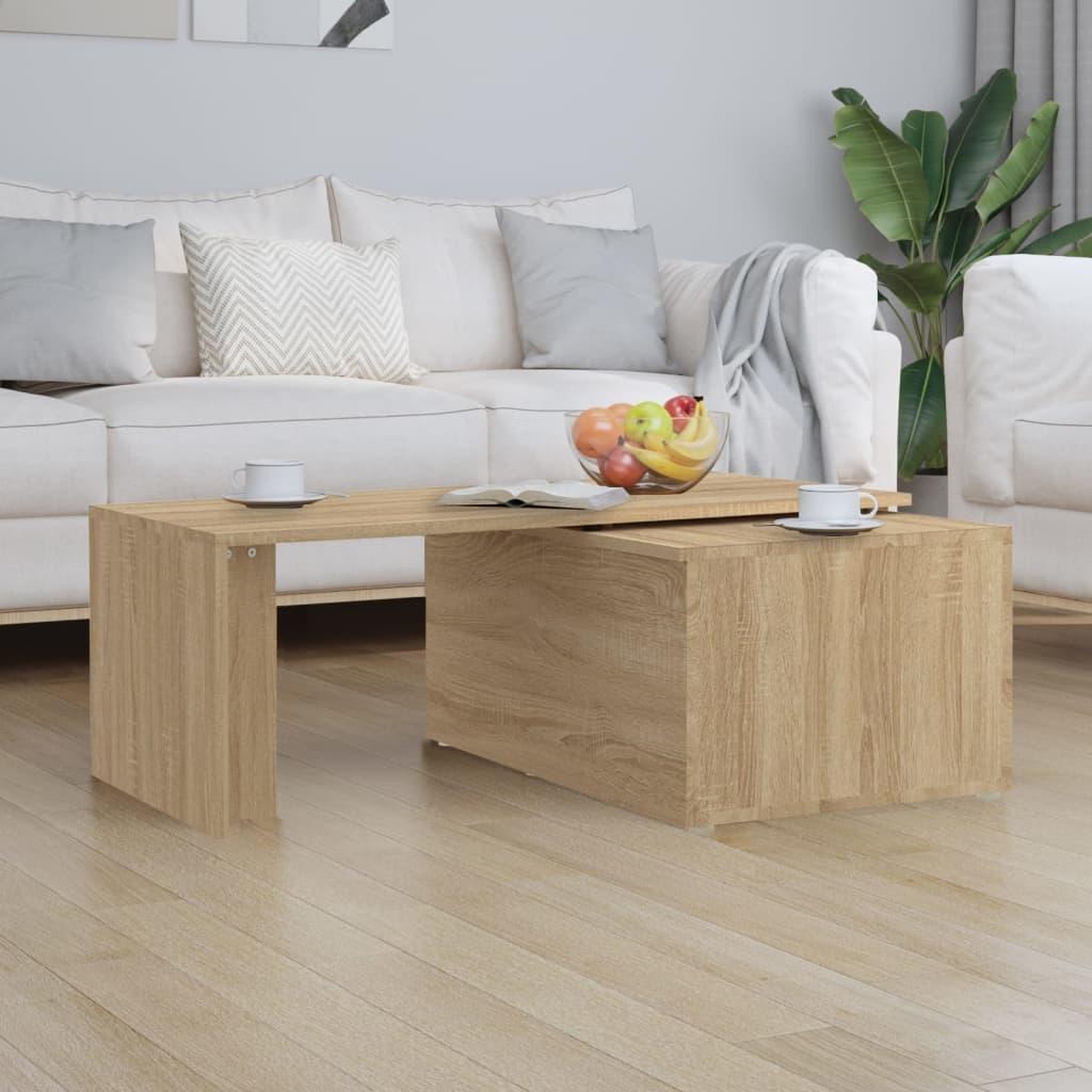 Voir la diapositive 3 : VIDAXL Table basse Chene sonoma 150x50x35 cm Bois d'ingenierie
