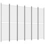 Voir la diapositive 2 : VIDAXL Cloison de separation 6 panneaux Blanc 300x220 cm Tissu