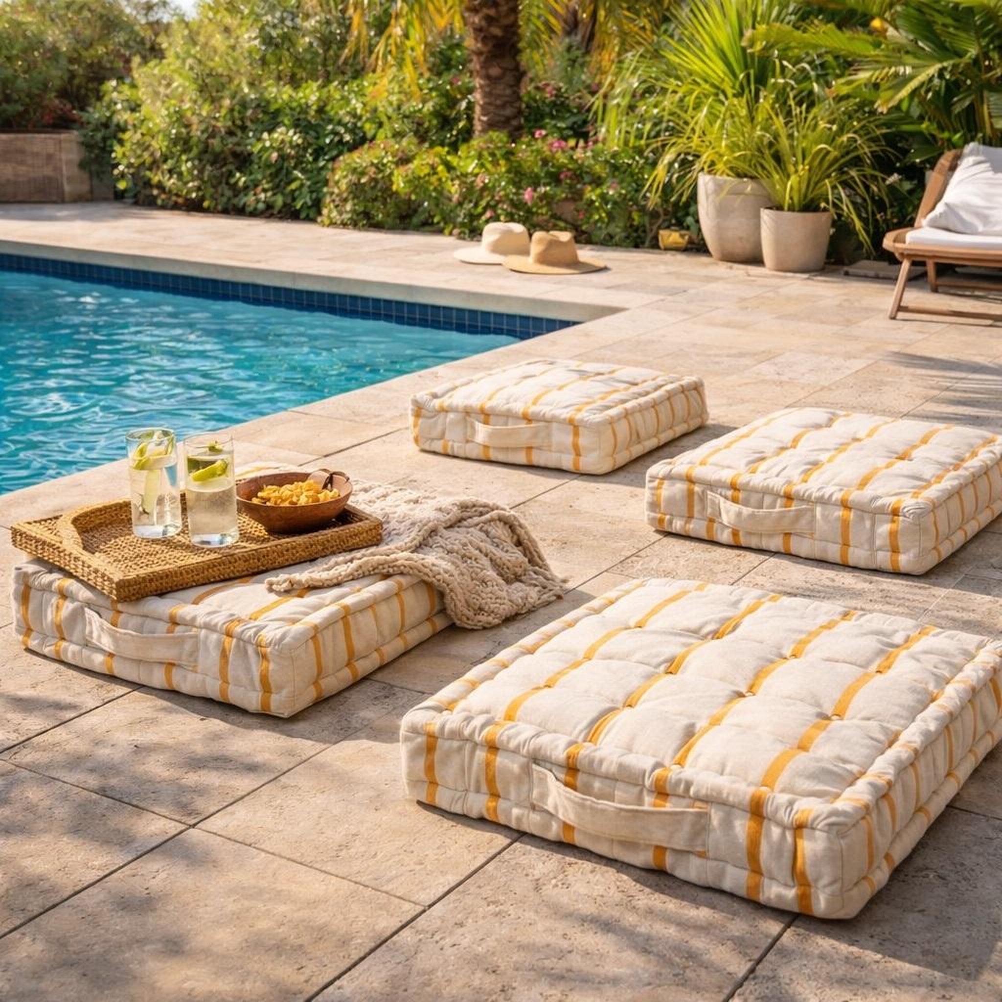 Voir la diapositive 4 : Eden Coussin de sol st tropez design et moderne