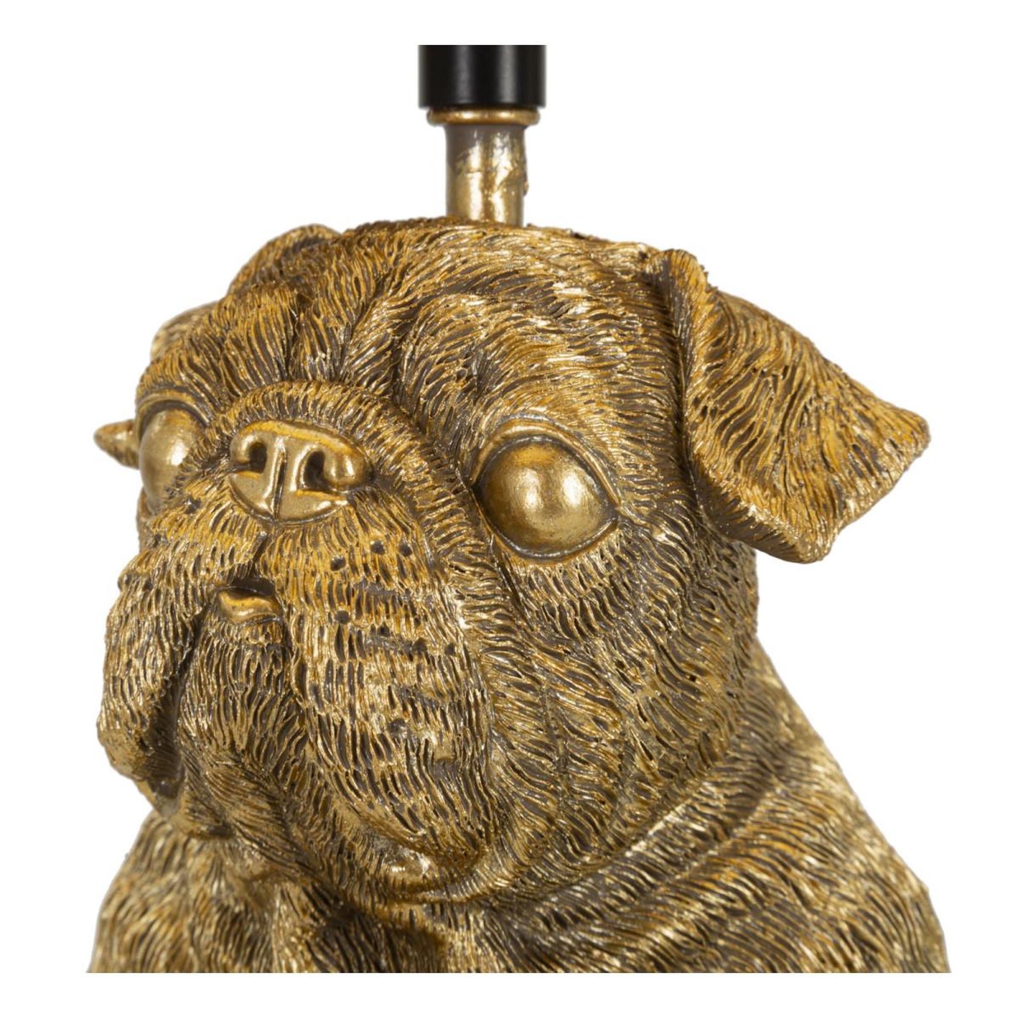 Voir la diapositive 3 : Paris Prix Lampe à poser en résine  chiens  43cm or & noir