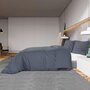 Voir la diapositive 4 : VIDAXL Ensemble de housse de couette Anthracite 155x220 cm Coton