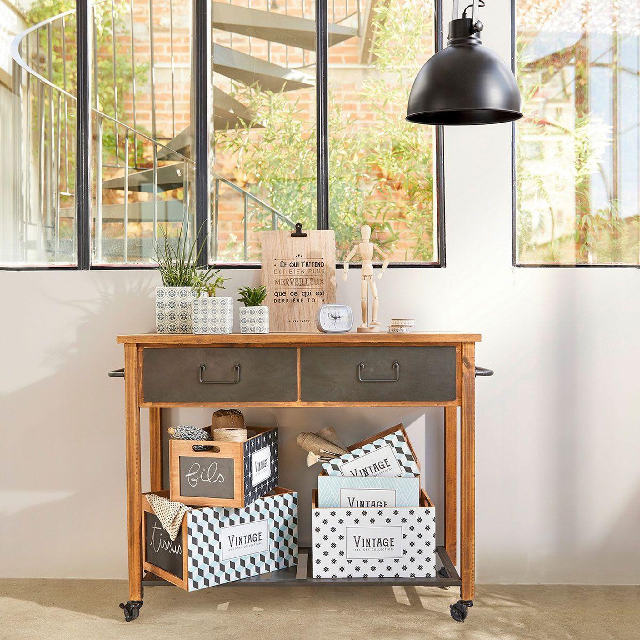 Voir la diapositive 2 : ATMOSPHERA Mannequin déco en bois  collect  32cm beige