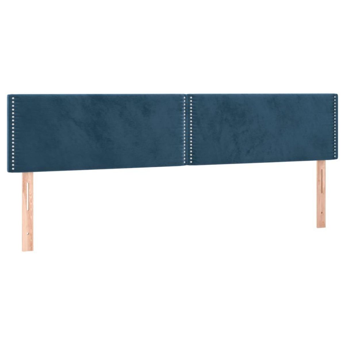 VIDAXL Tetes de lit 2 pcs Bleu fonce 100x5x78/88 cm Velours