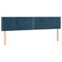 Voir la diapositive 2 : VIDAXL Tetes de lit 2 pcs Bleu fonce 100x5x78/88 cm Velours