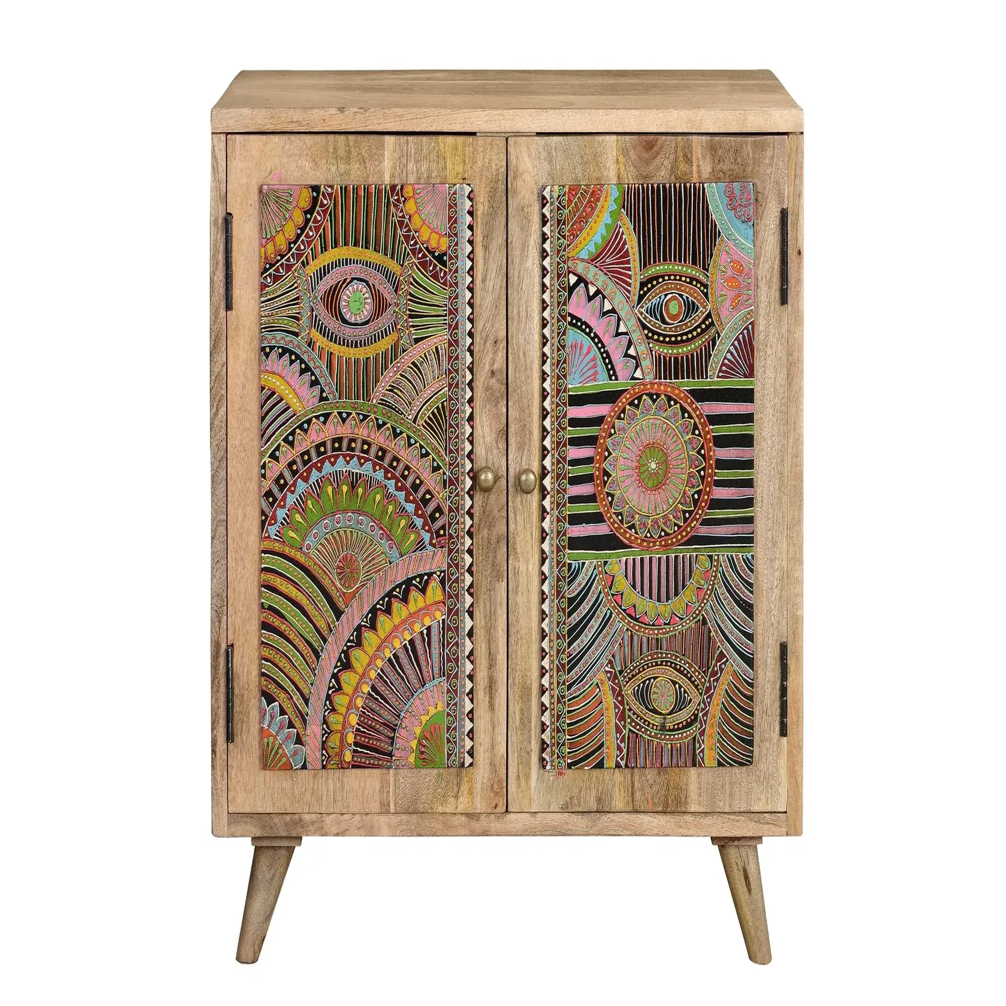 GINER Y COLOMER SL Meuble d'appoint en bois de manguier 60 cm style boho ethnique