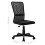 Voir la diapositive 6 : VIDAXL Chaise de bureau Noir 44x52x100 cm Tissu en maille