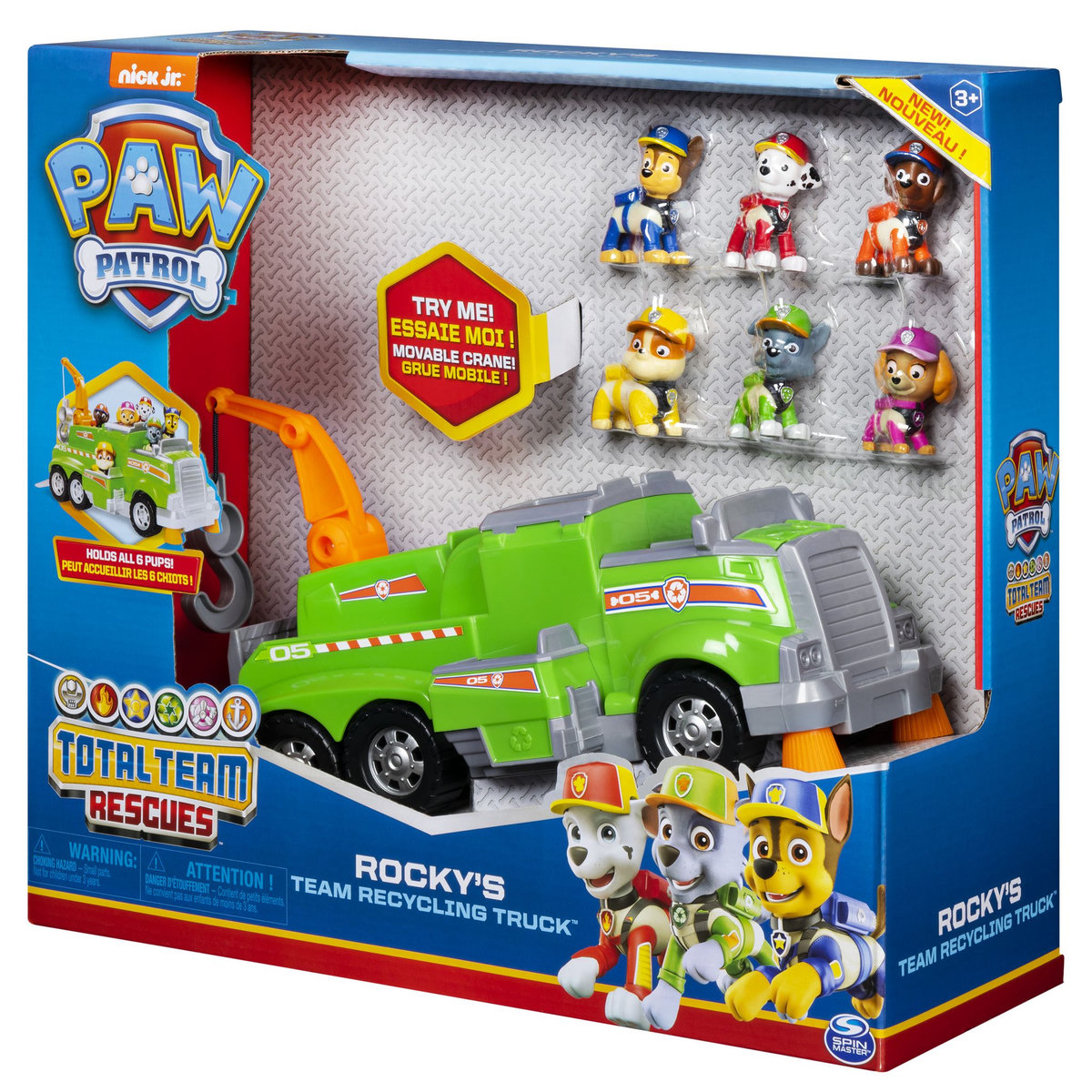 SPIN MASTER Camion de recyclage de Rocky total team rescues - Pat'Patrouille