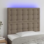 VIDAXL Tete de lit a LED Taupe 80x5x118/128 cm Tissu