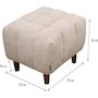 Voir la diapositive 3 : Habitat et Jardin Ottoman pour canapé droit  Matignon  - 70 x 70 x 46 cm - Beige