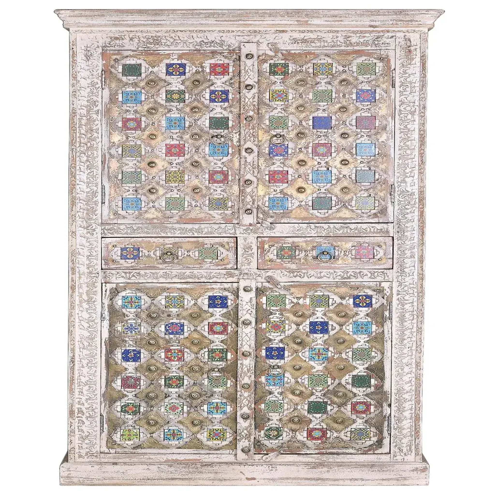 GINER Y COLOMER SL Armoire en bois de manguier 100cm style méditerranéen moderne