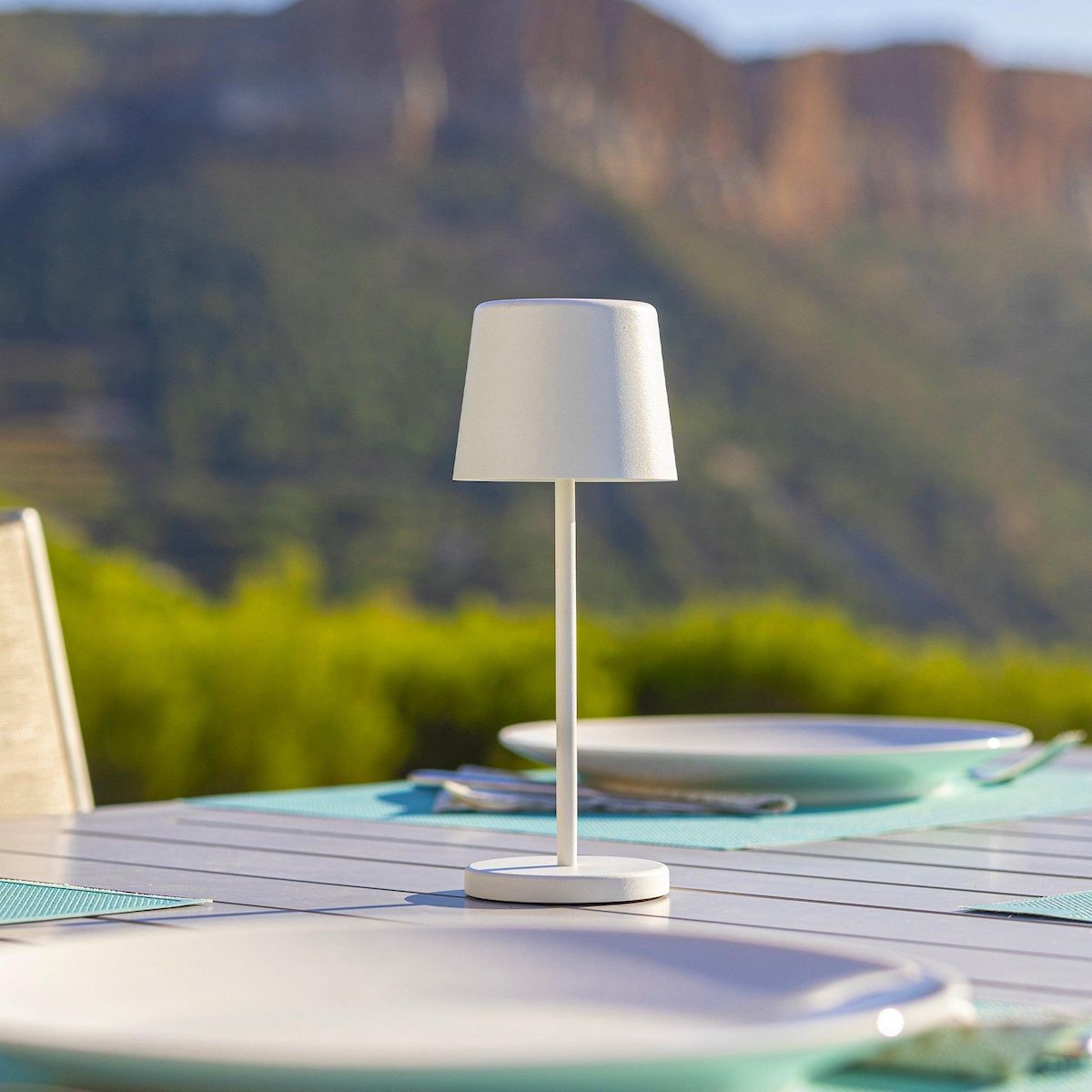 Lumisky Mini lampe de table KELLY MINI Blanc Aluminium H22cm
