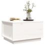 Voir la diapositive 4 : VIDAXL Table basse Blanc 60x50x35 cm Bois massif de pin