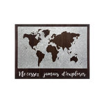 ATMOSPHERA Décoration Murale  Map Monde  78cm Naturel