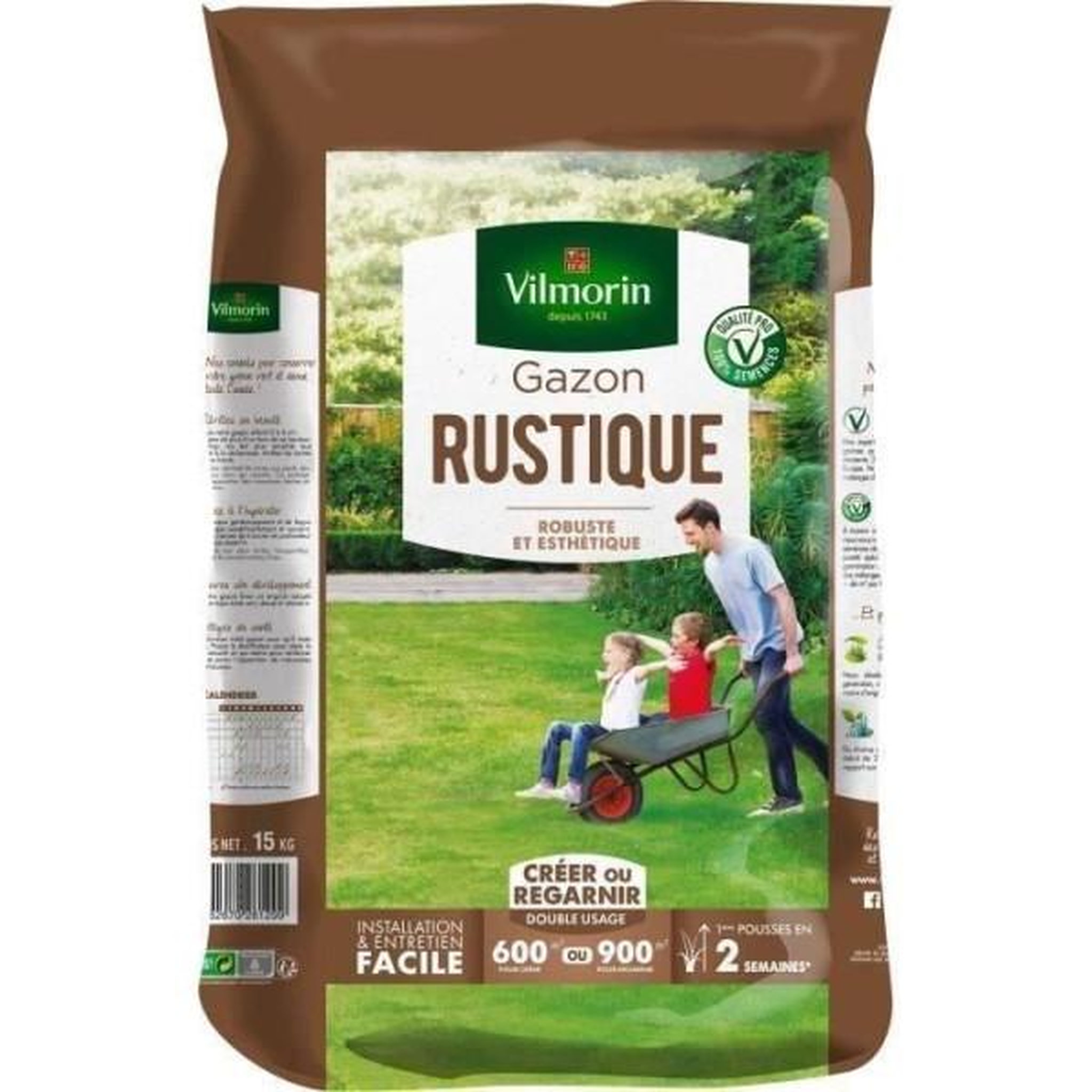VILMORIN Vilmorin semences de gazon rustique - 15 kg