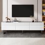 Voir la diapositive 2 : MERAX Meuble tv blanc+noir 170 cm mdf