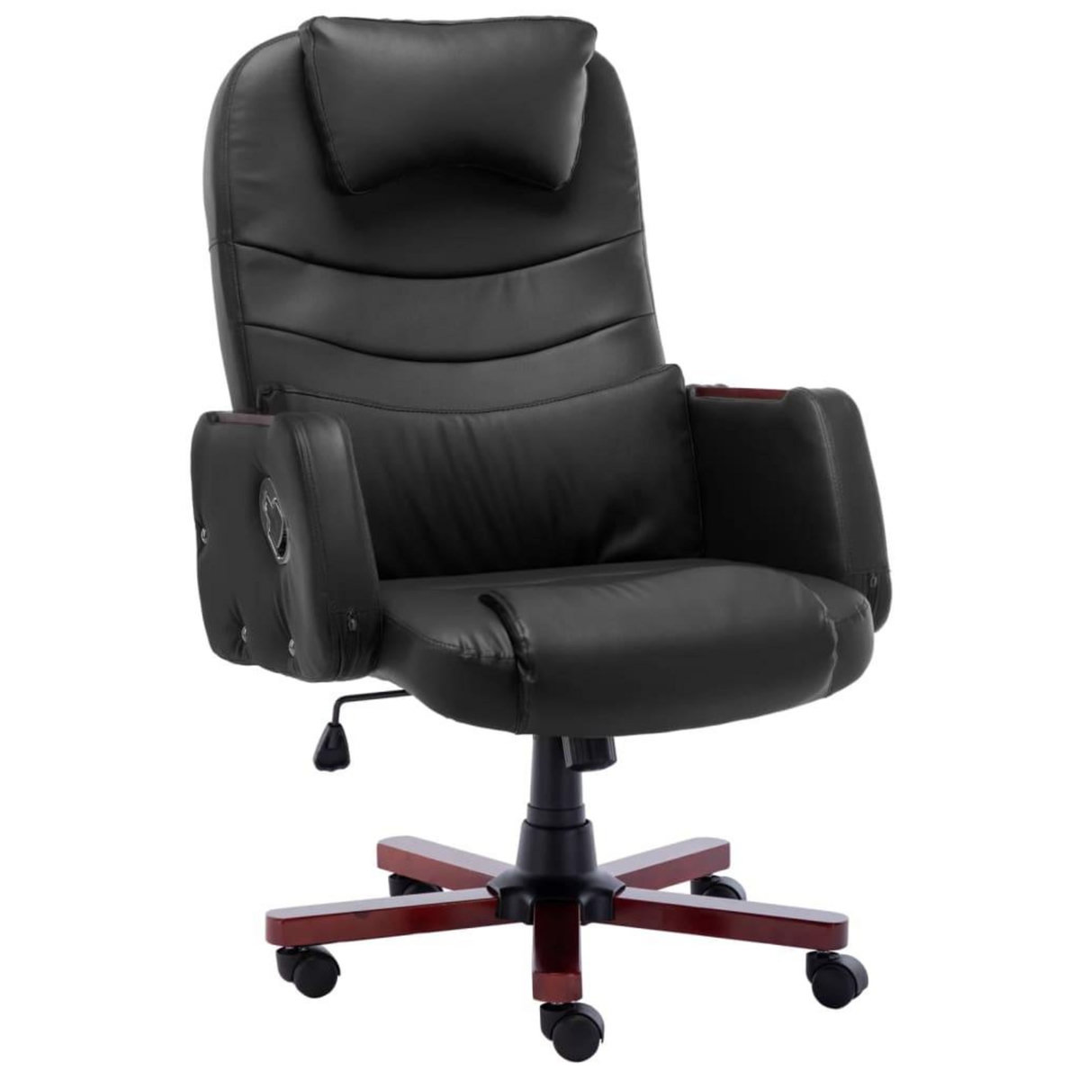VIDAXL Chaise de bureau Noir Similicuir