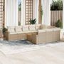 Voir la diapositive 1 : VIDAXL Salon de jardin 11 pcs avec coussins beige resine tressee