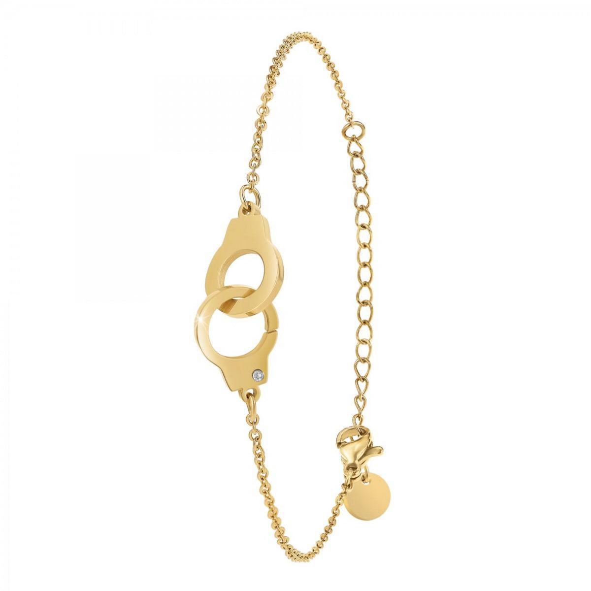 SC BOHEME Bracelet menottes par SC Bohème orné d'un véritable diamant blanc