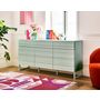 Voir la diapositive 1 : BEST MOBILIER Sofia - buffet bas - vert sauge mat - 110 cm